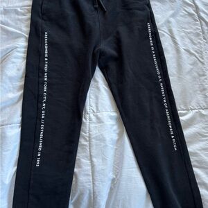 Abercrombie & Fitch Black Text Joggers
